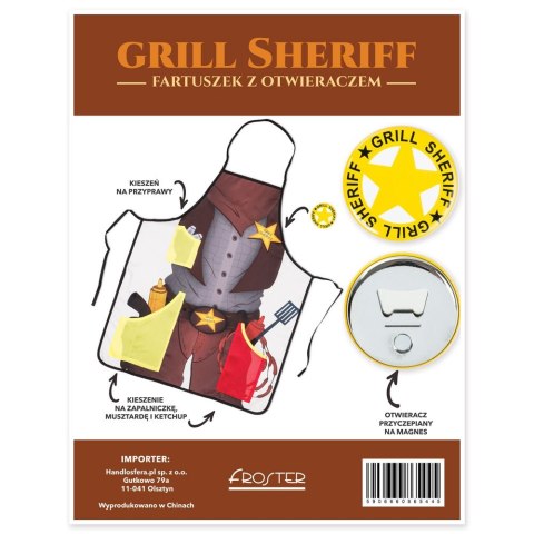Grill Sheriff fartuszek GRILLOWY otwieracz GRATIS Froster Grill Sheriff fartuszek GRILLOWY otwieracz GRATIS Froster