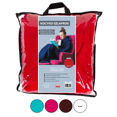 Kocyko - Szlafrok Śliwka koc z rękawami fioletowy Froster Kocyko - Szlafrok Śliwka koc z rękawami fioletowy Froster