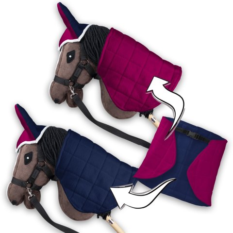Derka dwustronna i nauszniki Skippi dla Hobby Horse - fuksja i granat Skippi Derka dwustronna i nauszniki Skippi dla Hobby Horse - fuksja i granat Skippi