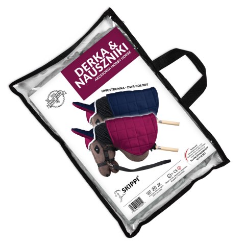 Derka dwustronna i nauszniki Skippi dla Hobby Horse - fuksja i granat Skippi Derka dwustronna i nauszniki Skippi dla Hobby Horse - fuksja i granat Skippi