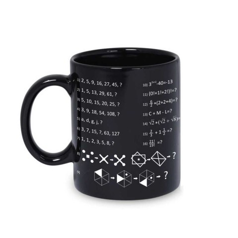 Gigantyczny Kubek Geniusza z zadaniami matematyka Froster
