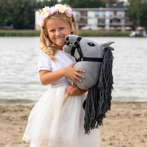 Hobby Horse Skippi - mały koń na kiju - Szary A5 - ręcznie robiony w Polsce Skippi Hobby Horse Skippi - mały koń na kiju - Szary A5 - ręcznie robiony w Polsce Skippi