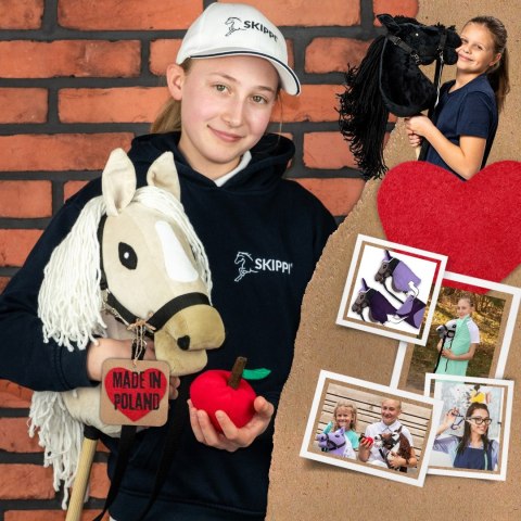 Skippi Hobby Horse z kantarem - Almond - A3 HH - prezent na dzień dziecka Skippi