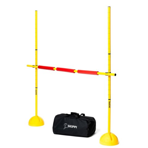 Zestaw Skippi - Hobby Horse Gniado - srokaty i przeszkoda do skakania 135 cm Skippi