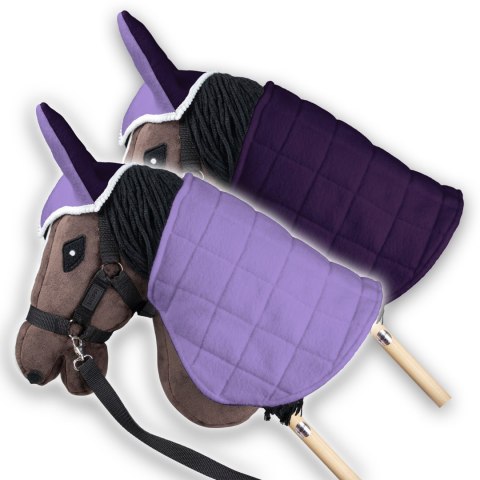 Zestaw Skippi - Hobby Horse Gniady - Derka i nauszniki - wrzos i śliwka Skippi