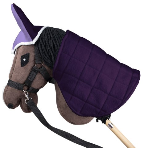 Zestaw Skippi - Hobby Horse Gniady - Derka i nauszniki - wrzos i śliwka Skippi