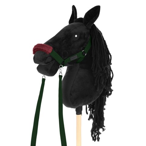 Zestaw Skippi - Hobby Horse czarny i dodatkowy kantar - ciemny zielony Skippi