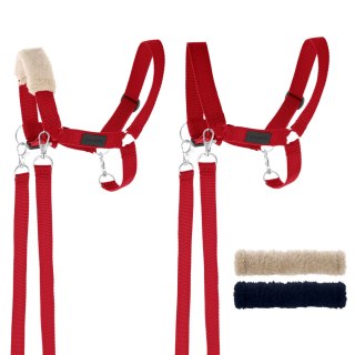 Zestaw Skippi - Hobby Horse czarny i dodatkowy kantar - czerwony Skippi