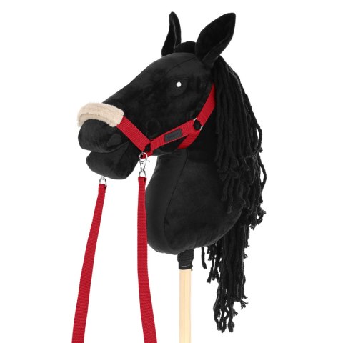 Zestaw Skippi - Hobby Horse czarny i dodatkowy kantar - czerwony Skippi